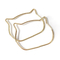 De Vlotte Rand van kleurechte Cat Ear Metal Bag Handles voor Portefeuille en Koppelingsodm
